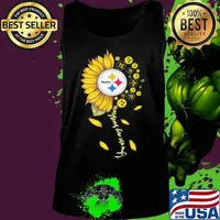 Flower Steelers You Are Sunshine My Early Sunshine Heart Gold Shirt Tank top