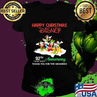 Happy christmas disney 92th 1928 2020 anniversary thank you for the memories s Ladies tee