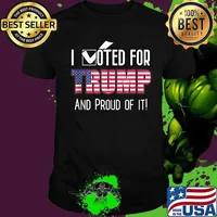 I voted for trump 2020 patriotic flag patriot american biden shirt