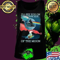 I’ll See You On The Dark Side Of The Moon Raibow Pink Floyd Lgbt Shirt Tank top