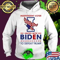 Independent Voter United With Biden To Defeat Trump Eagle American Flag Election Shirt Hoodie