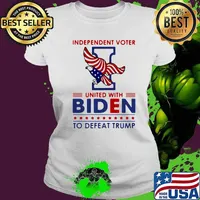 Independent Voter United With Biden To Defeat Trump Eagle American Flag Election Shirt Ladies tee