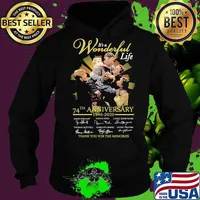 It's a wonderful life 74th anniversary 1946 2020 thank you for the memories signatures s Hoodie