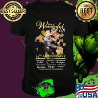 It's a wonderful life 74th anniversary 1946 2020 thank you for the memories signatures shirt
