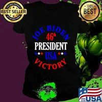 Joe Biden 46th President USA Victory Winner 2020 Elections Shirt Ladies tee