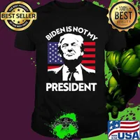 Joe biden not my president trump usa flag election fraud shirt