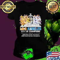 Los angeles city of champions 2020 nba finals champions 2020 world series champions s Ladies tee