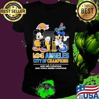 Los Angeles City Of Champions 2020 Nba World Series Mickey Dodgers Shirt Ladies tee
