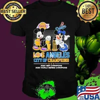 Los Angeles City Of Champions 2020 Nba World Series Mickey Dodgers Shirt