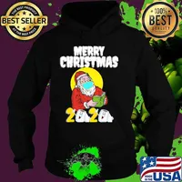Merry Christmas 2020 Santa With Face Mask And Toilet Paper Shirt Hoodie