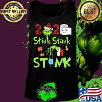 Merry christmas grinch stink stank stunk 2020 mask toilet paper s Tank top