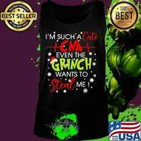 Merry christmas i'm such a cute cna even the grinch wants to steal me snow s Tank top