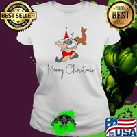 Merry christmas scuba diving seal s Ladies tee
