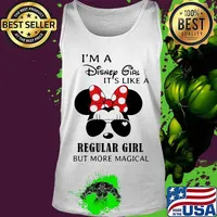 Minnie mouse i'm a disney girl it's like a regular girl but more magical s Tank top