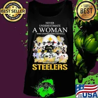 Never Underestimate A Woman Who Undetstands Football And Loves Steelers Shirt Tank top