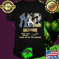 New york yankees hall of fame derek jeter 1995 2014 thank you for the memories signature shirt