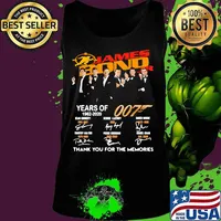 Official James Bond 007 Years Of 1962-2020 Thank You For The Memories Shirt Tank top