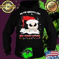 On The Naughty List And I Regret Nothing Skull Wear Hat Santa Merry Xmas Shirt Hoodie