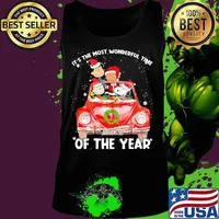 Peanuts snoopy woodstock sally brown it's the most wonderful time of the year s Tank top