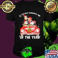 Peanuts snoopy woodstock sally brown it's the most wonderful time of the year shirt