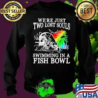 Pink floyd we're just two lost souls swimming in a fish bowl signatures s Sweater
