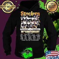 Pittsburgh Steelers 88th Anniversary 1933 2021 Thank For The Memories Signuature Shirt Hoodie