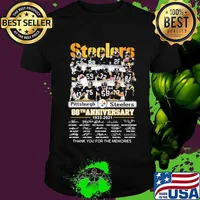Pittsburgh Steelers 88th Anniversary 1933 2021 Thank For The Memories Signuature Shirt