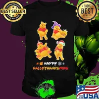 Pooh happy hallothanksmas shirt