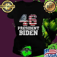 President Biden 46 Biden 46 Biden 2020 Election Us Flag Shirt Ladies tee