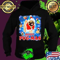 Pug santa merry christmas s Hoodie