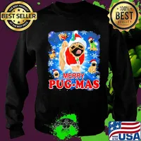 Pug santa merry christmas s Sweater