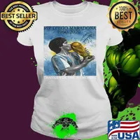 Rip Diego Maradona Football 1960 Legend Argentina World Cup N10 Signature Shirt Ladies tee