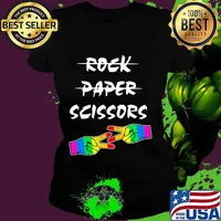 Rock Paper Scissors Lgbt Shirt Ladies tee