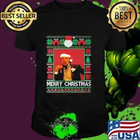 Santa Claus Leonardo Big Fat Quarantined Christmas 2020 Pandemic Meme Ugly Christmas Shirt