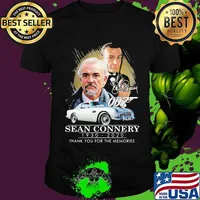 Sean connery 1930 2020 thank you for the memories signature shirt
