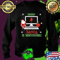 Shhh santa is watching merry christmas s Sweater