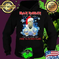 Skeleton iron maiden tell me why i had to be a power slave i want to be santa a claus christmas s Hoodie