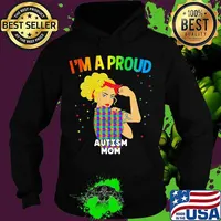 Strong woman lgbt i'm a proud autism mom s Hoodie