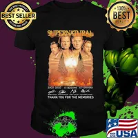 Supernatural 2005 2020 15 Seasons 15th Anniversary Thank For The Memories Signuature Shirt