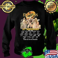 The lord of the rings the fellowship of the ring 19th anniversary 2001 2020 thank you for the memories signatures s Sweater