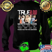True blood 2008 2014 07 seasons 80 episodes thank you for the memories signatures s Sweater
