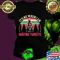 Veterans it's me when i am hunting turkeys vintage retro s Ladies tee