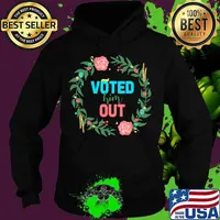 Voted Him Out Hair Donald Trump Flowers Shirt Hoodie