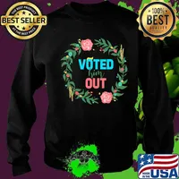 Voted Him Out Hair Donald Trump Flowers Shirt Sweater