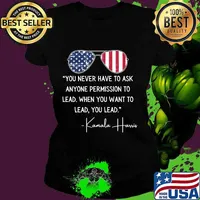 You lead madam vice president harris quote inauguration 2021 american flag s Ladies tee