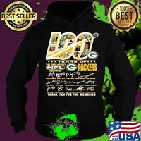 100 Years Of The Greatest Nfl Teams Packers Thank You For The Memories Signature Shirt Hoodie