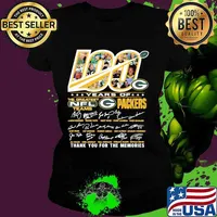 100 Years Of The Greatest Nfl Teams Packers Thank You For The Memories Signature Shirt Ladies tee