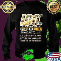 100 Years Of The Greatest Nfl Teams Packers Thank You For The Memories Signature Shirt Sweater