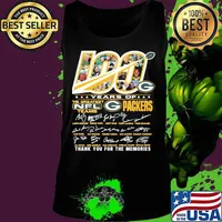 100 Years Of The Greatest Nfl Teams Packers Thank You For The Memories Signature Shirt Tank top