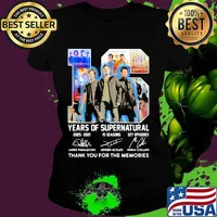 16 years of Supernatural 2005-2021 thank you for the memories signature s Ladies tee